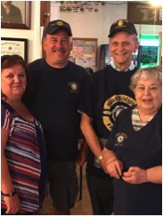 Wright-Edsall Post 1624 American Legion honored by a visit by John C. Wright and his wife, Carol