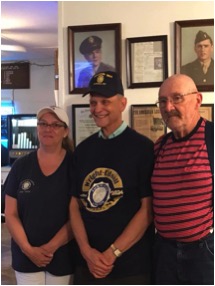Wright-Edsall Post 1624 American Legion honored by a visit by John C. Wright and his wife, Carol